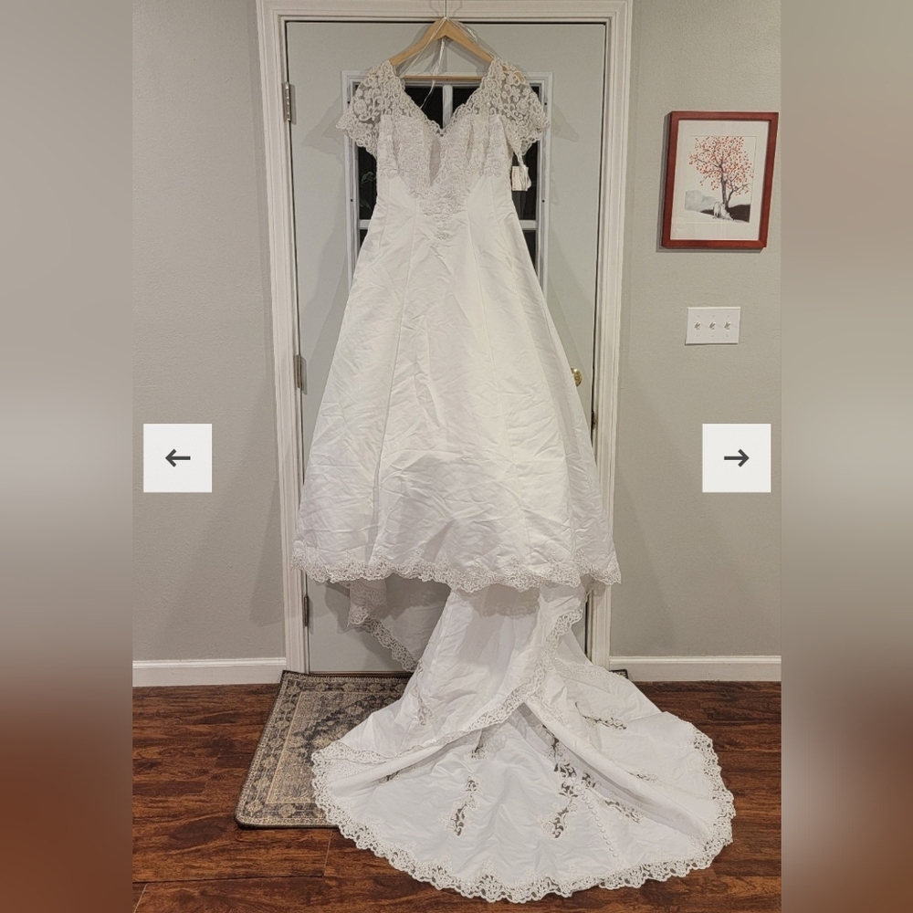 David's Bridal Lace Gown